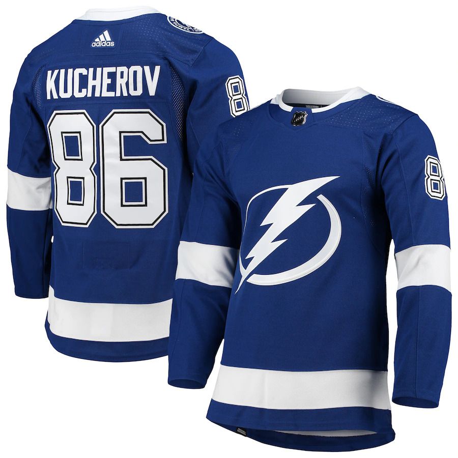 Men Tampa Bay Lightning #86 Nikita Kucherov adidas Blue Home Primegreen Authentic Pro Player NHL Jersey->tampa bay lightning->NHL Jersey